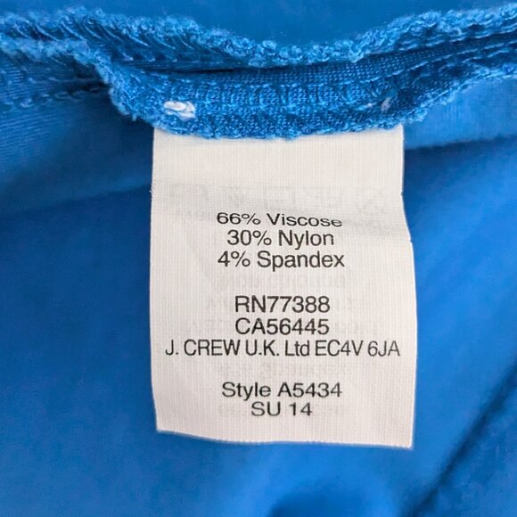 J Crew Fit & Flare Dress Women's Size 12 Blue Sleeveless Pleated Stretch #A5434 - Picture 10 of 13